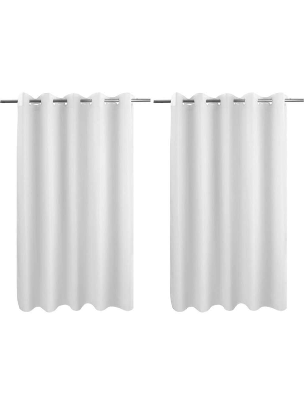 Waterproof Microfiber Shower Curtain Set - Soft Washable Fabric, White, 2 Pack
